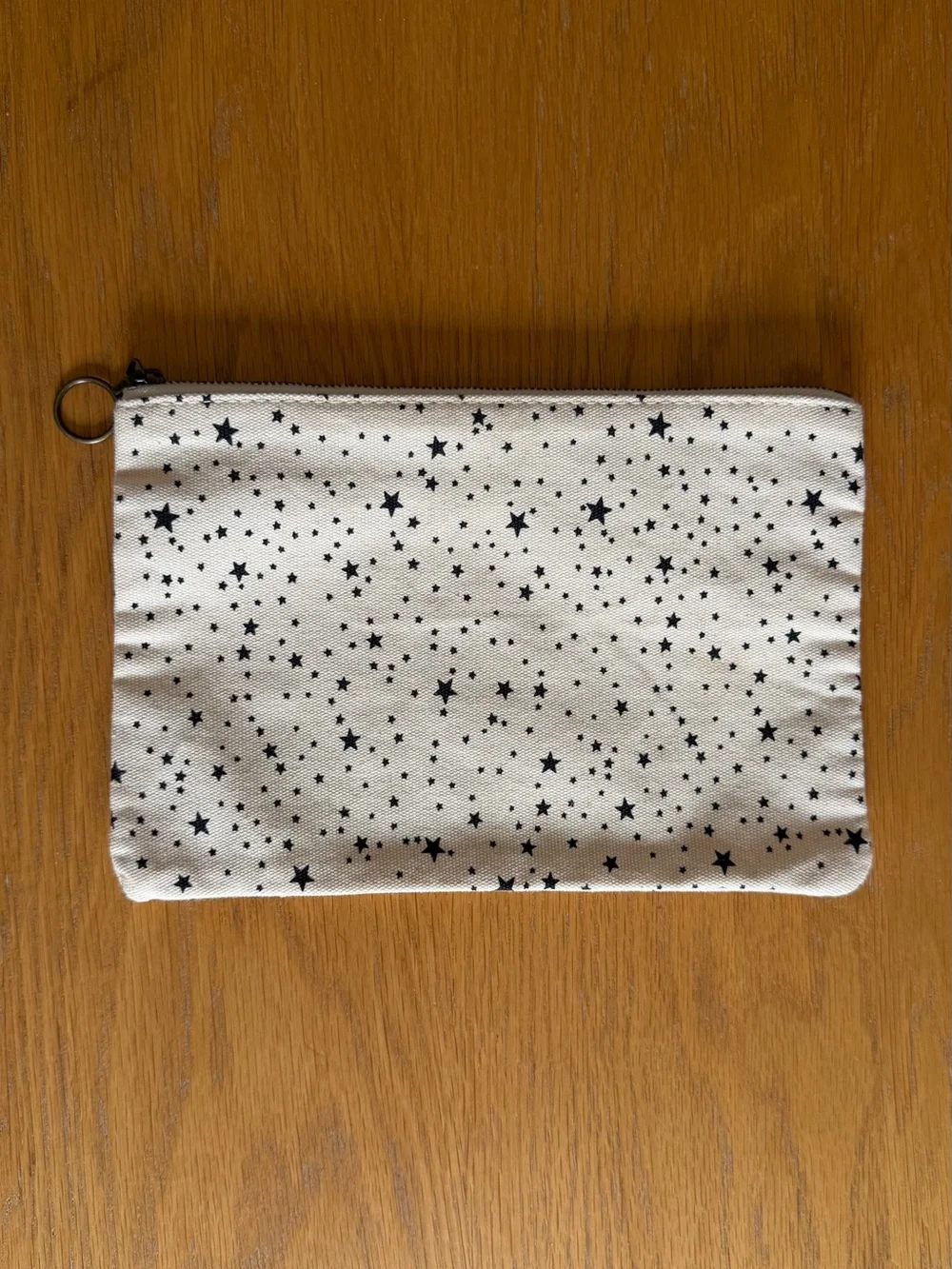 Madewell Cream Canvas Star Zip Pouch